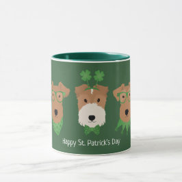 Happy St Patricks Day Welsh Wire Fox Terrier Dogs Tasse