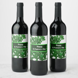 Happy St.Patrick's Day Wine Label Weinetikett