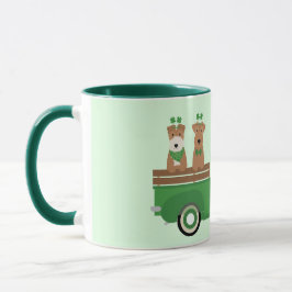 Happy St Patricks Day Wire Fox Terrier Dog Tasse