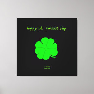 Happy St. Patrick's Day Wrapped Canvas Leinwanddruck