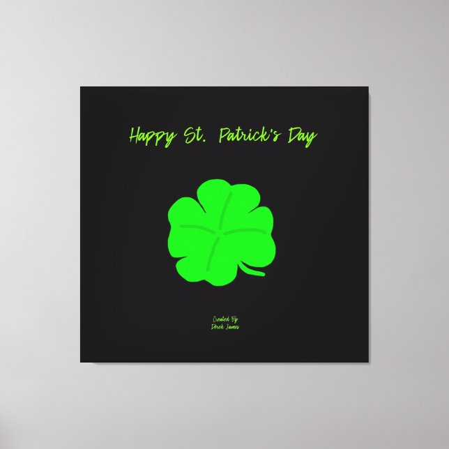 Happy St. Patrick's Day Wrapped Canvas Leinwanddruck (Vorderseite)