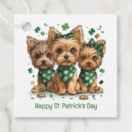 Happy St. Patrick's Day Yorkshire Terrier Dogs Geschenkanhänger