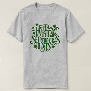 Happy St Patrick's Elegant Day Retro Typografie T-Shirt