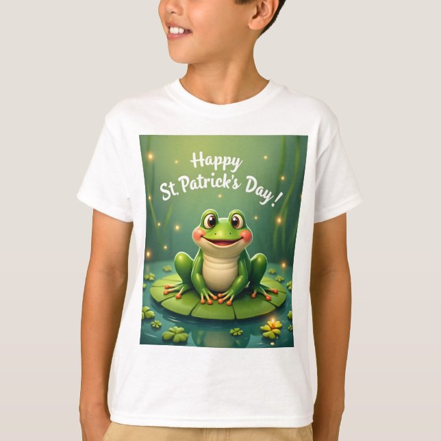 Happy St. Patrick's Frog T-Shirt (Vorderseite)