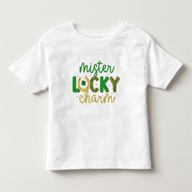 Happy St. Patrick's Mister Lucky Charm Kleinkind T-shirt (Vorderseite)