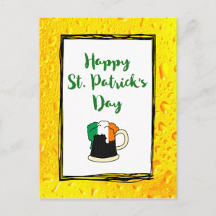 Happy St. Patrick's - mit Irish Beer Tasse Postkarte