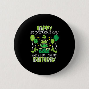 Happy St Patricks Tag Geburtstag Männer Frauen Kin Button