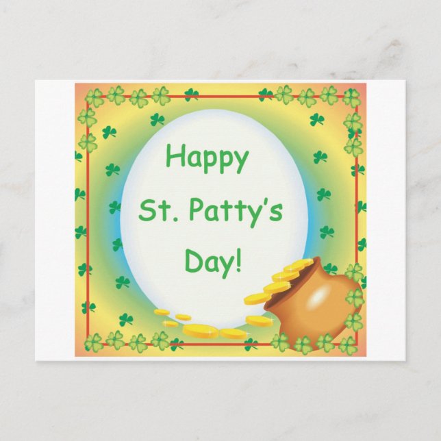 Happy St. Patty's Day Postkarte (Vorderseite)