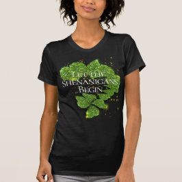 Happy St Patty, Green Kleeblatts | funkelnde Herze T-Shirt