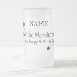 Happy St. Patty's Day (1b) - Personalize - Stein Mattglas Bierglas