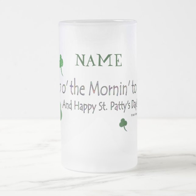 Happy St. Patty's Day (1b) - Personalize - Stein Mattglas Bierglas (Mittel)