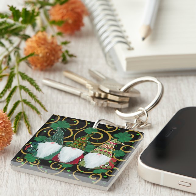 Happy St. Patty's Day GNOMES Schlüsselanhänger (Vorderseite rechts)