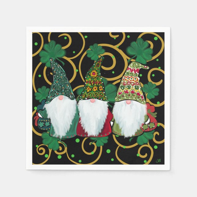 Happy St. Patty's Day GNOMES Serviette (Vorderseite)