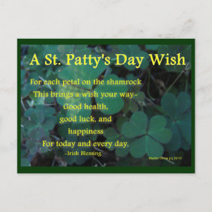 Happy St. Patty's Day - Kleeblatt (1) - Postkarte