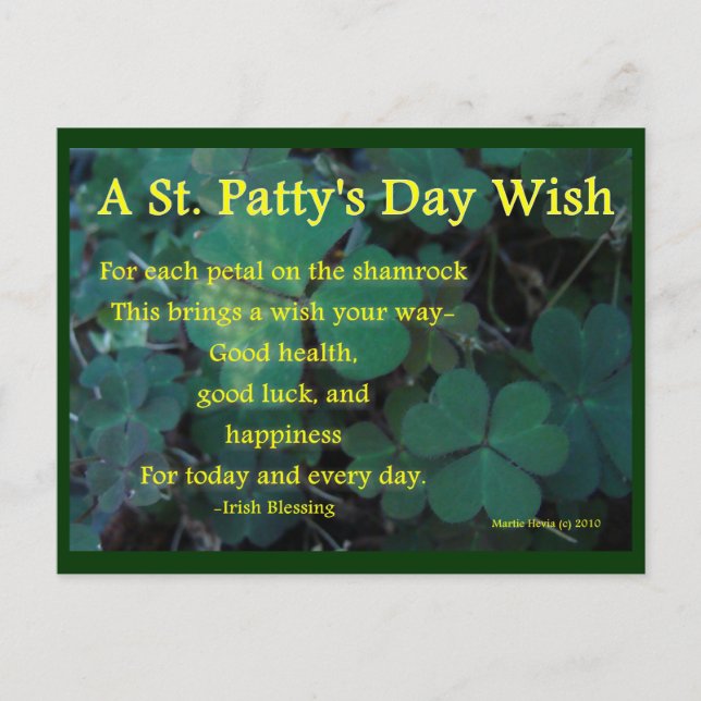 Happy St. Patty's Day - Kleeblatt (1) - Postkarte (Vorderseite)