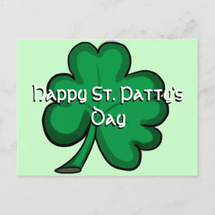 Happy St. Patty's Day Kleeblatt Postkarte