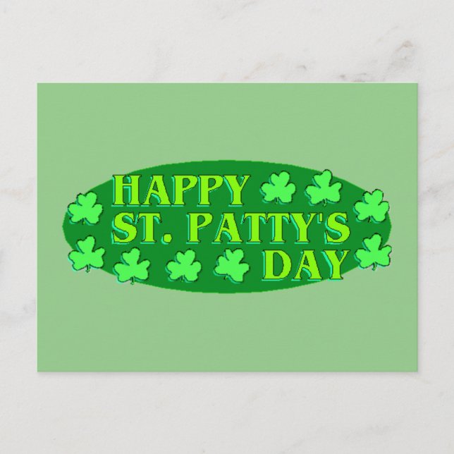 Happy St. Patty's Day Postkarte (Vorderseite)