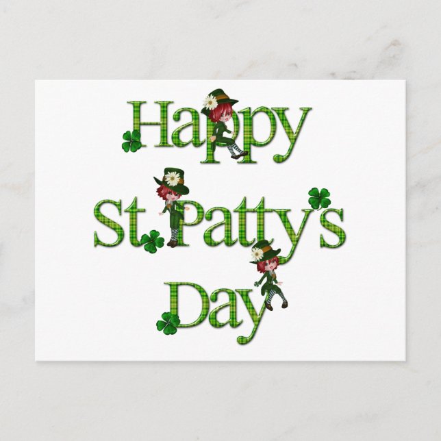 Happy St. Patty's Day Postkarte (Vorderseite)
