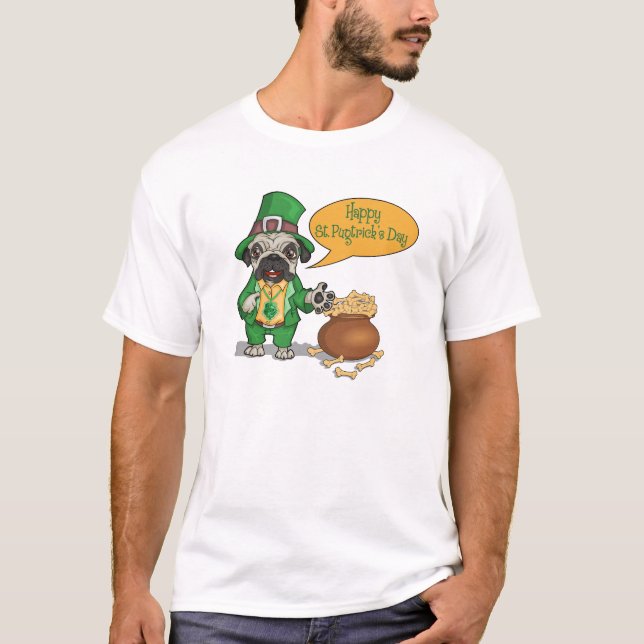Happy St. Pugtrick's Day T-Shirt (Vorderseite)
