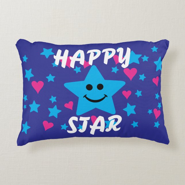 Happy Star Dekokissen (Vorderseite)