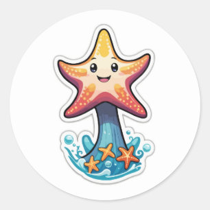 Happy Starfish Sticker - Ein farbenfroher Freund d
