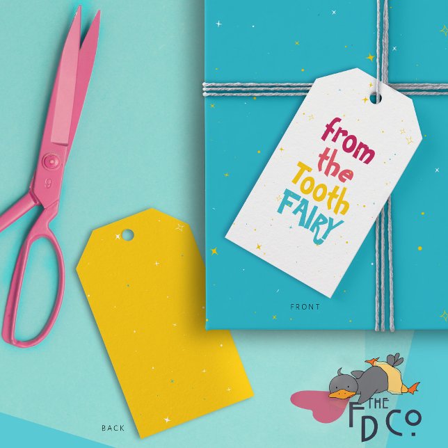 Happy Starry Magical "From the Tooth Fairy" Geschenkanhänger (Von Creator hochgeladen)