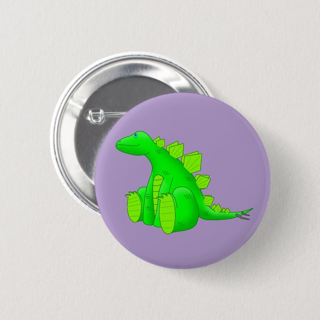 Happy Stegosaurus - Button (Vorne & Hinten)