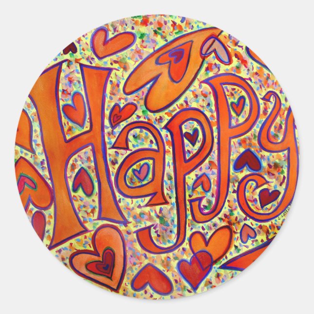 Happy Sticker (Vorderseite)
