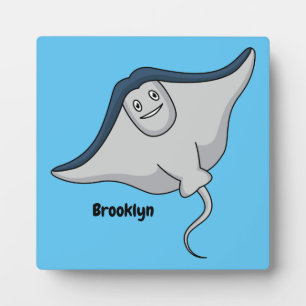 Happy stingray fish cartoon illustration fotoplatte