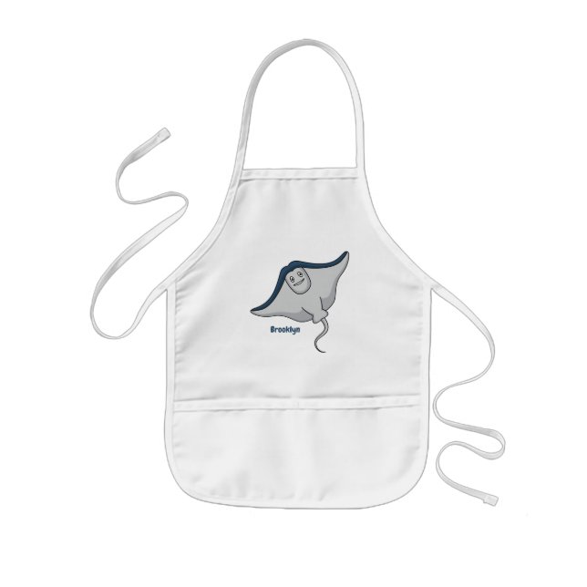 Happy stingray fish cartoon illustration kinderschürze (Vorne)