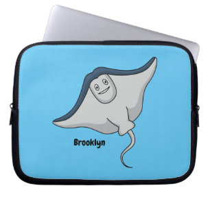 Happy stingray fish cartoon illustration laptopschutzhülle