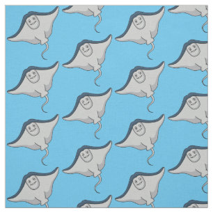 Happy stingray fish cartoon illustration stoff