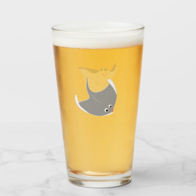 Happy Stingray Glas (Vorne (Gefüllt))