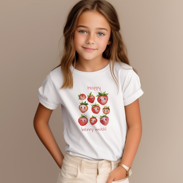 Happy Strawberry T - Shirt (Von Creator hochgeladen)