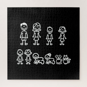 Happy Strichmännchen Family Art Puzzle