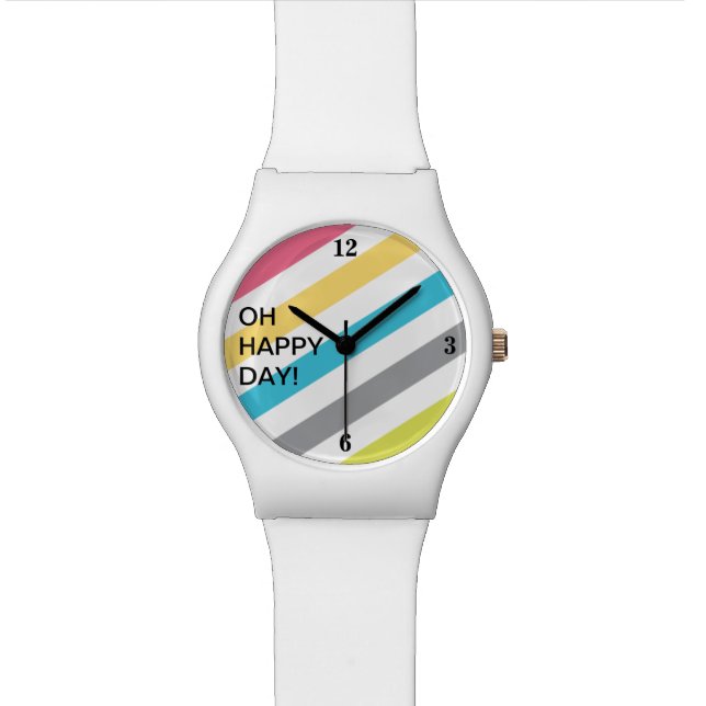 Happy Stripe Watch Uhr (Nahaufnahme)