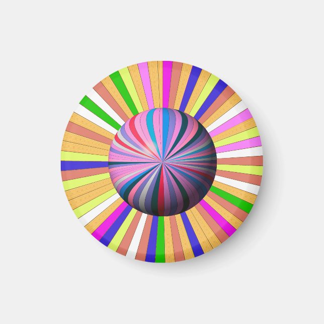 Happy Stripes with Center Sphere Magnet (Vorne)