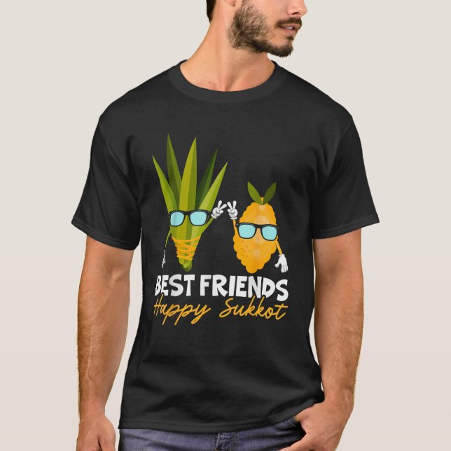 Happy Sukkot Day Lulav Palm Tree Israelite Jewish  T-Shirt (Vorderseite)