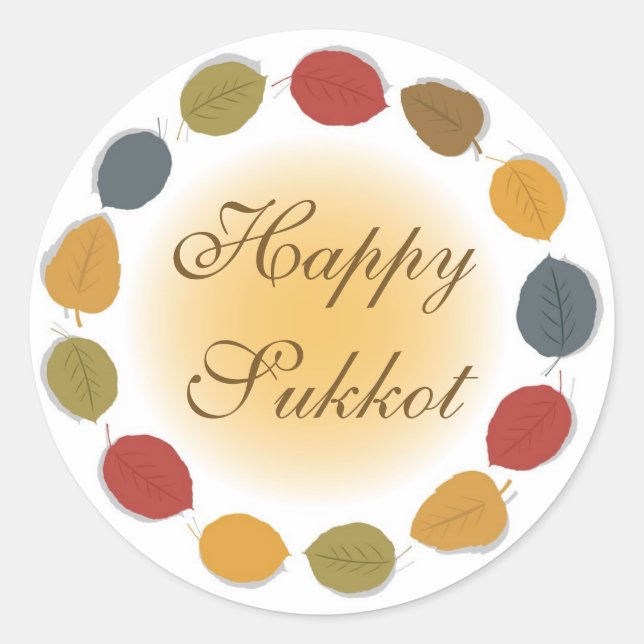 Happy Sukkot Holiday Sticker (Vorderseite)