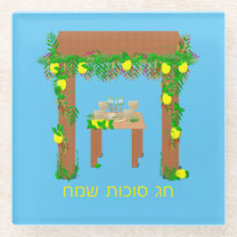 Happy Sukkot, Personalisiert Glasuntersetzer