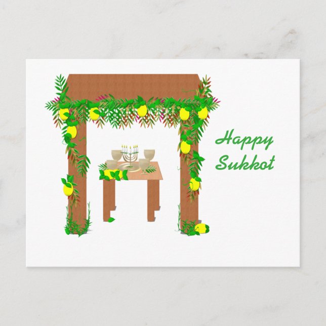 Happy Sukkot Postkarte (Vorderseite)