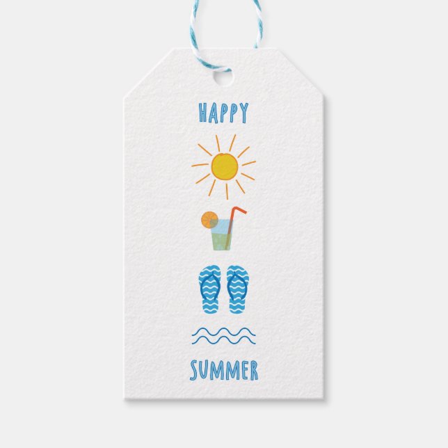 Happy Summer Gift Tag Geschenkanhänger (Vorderseite)