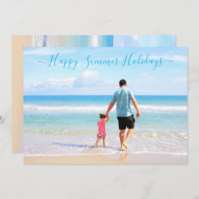 Happy Summer Holidays Card Benutzerdefiniertes Fot (Vorne/Hinten)