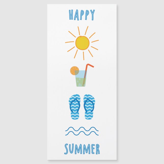 Happy Summer Magnetic Card Magnetkarte (Vorderseite)