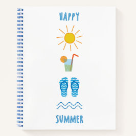 Happy Summer Notebook Notizbuch