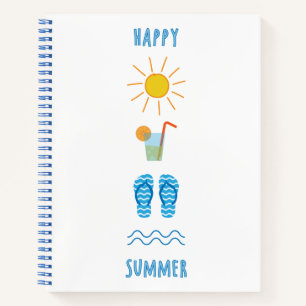 Happy Summer Notebook Notizbuch