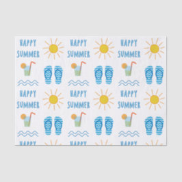 Happy Summer Pattern Tissue Seidenpapier