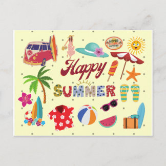 Happy Summer Postcard Postkarte