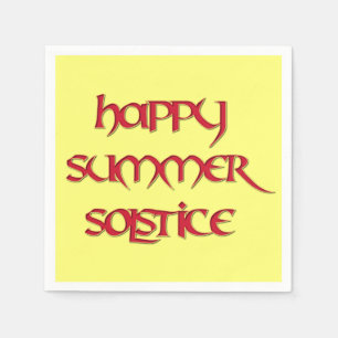 Happy Summer Solstice Cocktail Napkins (Standard) Serviette