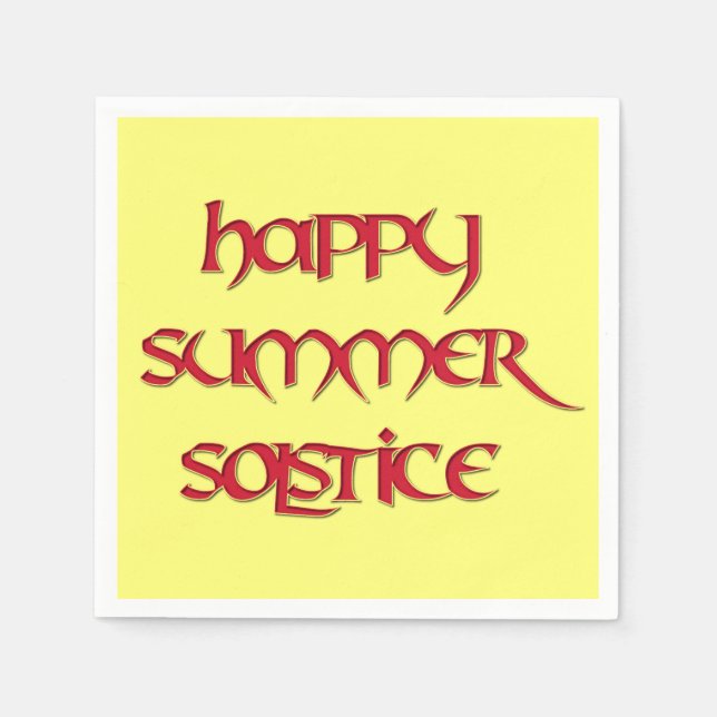Happy Summer Solstice Cocktail Napkins (Standard) Serviette (Vorderseite)